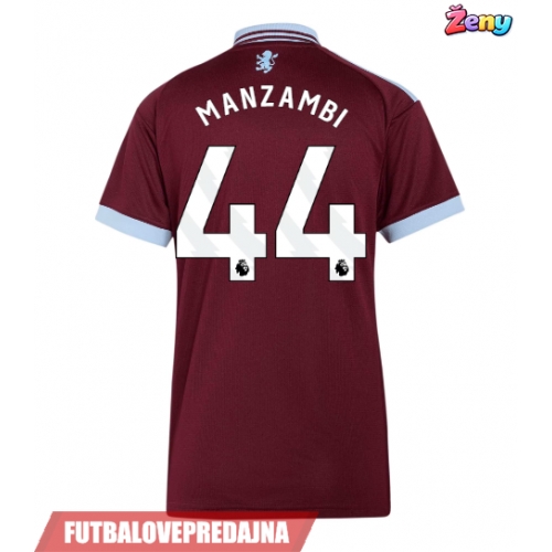 Lacne Ženy Futbalové dres Aston Villa Johan Manzambi #44 2026-27 Krátky Rukáv - Domáci